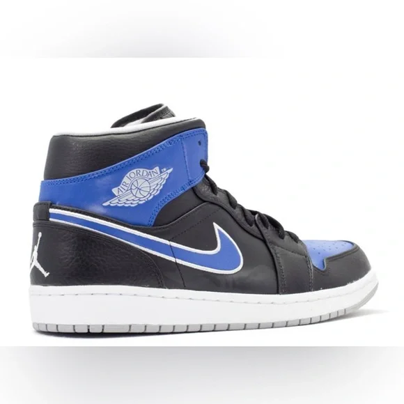 EUC Men’s Size 9 (Euro Size 42.5) Jordan 1 Retro Mid Sneakers In Game Royal Blue - Picture 4 of 14